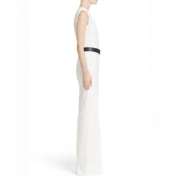 NWT Escada White Zip Front Belted Wide Leg Jumpsuit  Sz.34  Modern Capsule - Picture 5 of 7